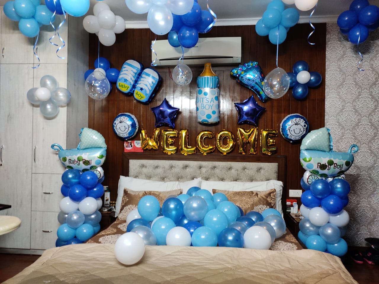 Baby Boy Welcome Decoration Setup