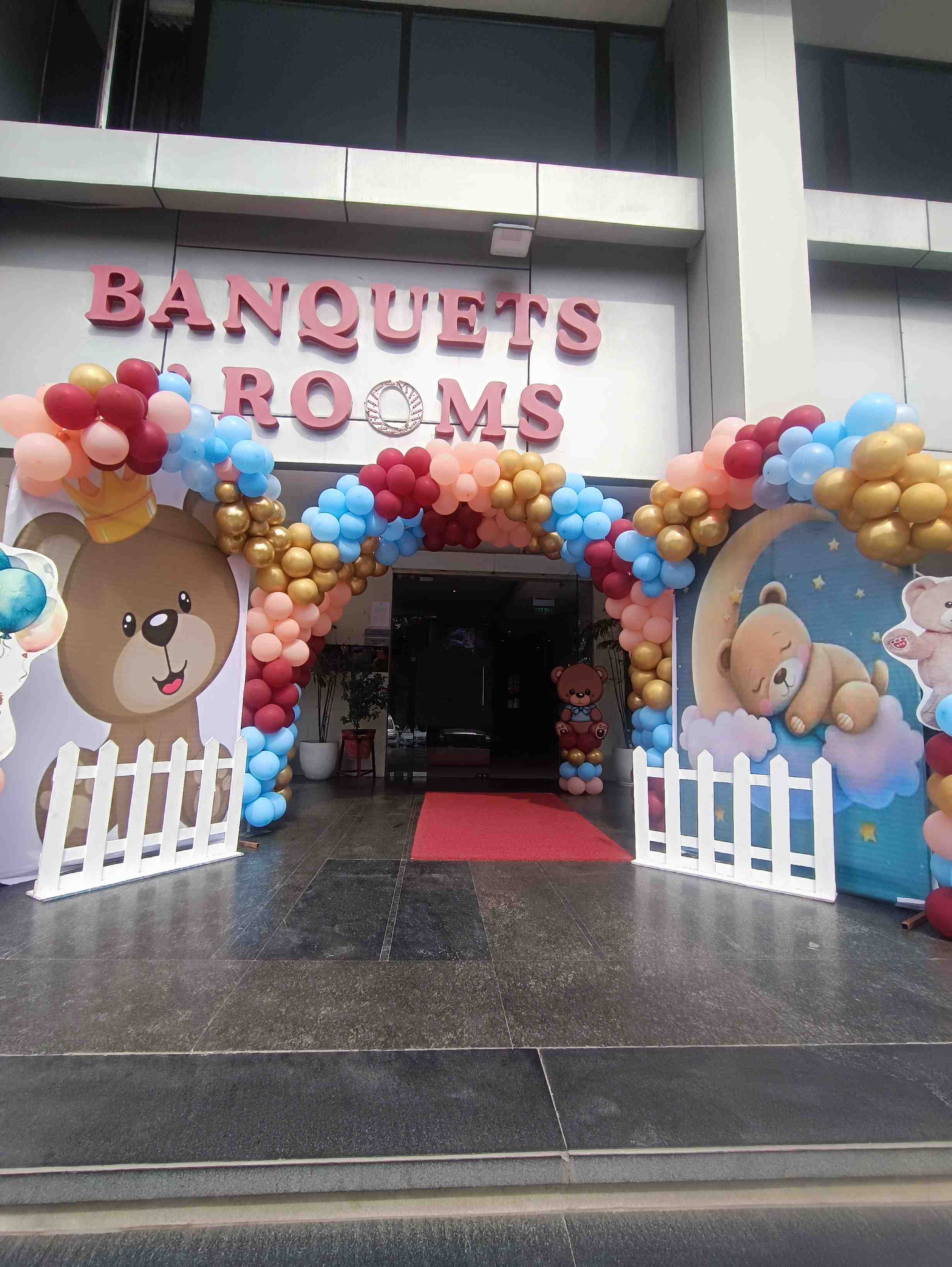 Premium Birthday Balloon Decor with Rose Petals
