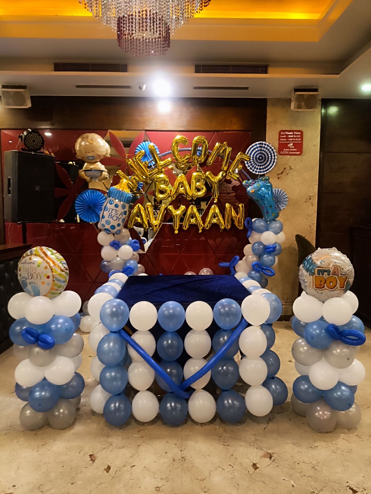 Welcome Baby Boy Stage Balloon Decoration